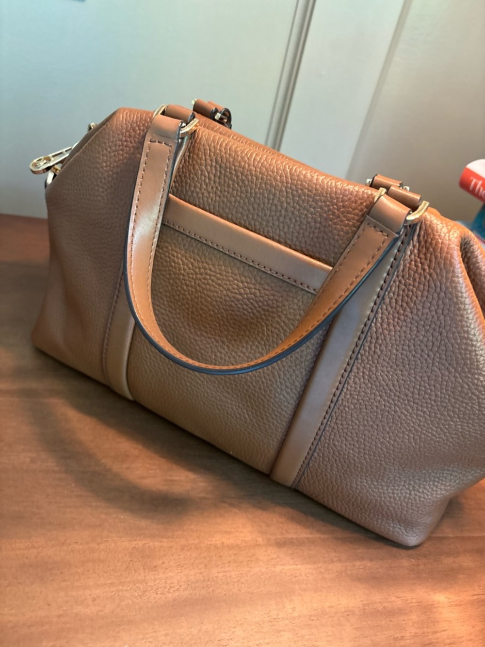 Michael Kors Brown Leather Top-Handle Bag - Picture 3 of 4